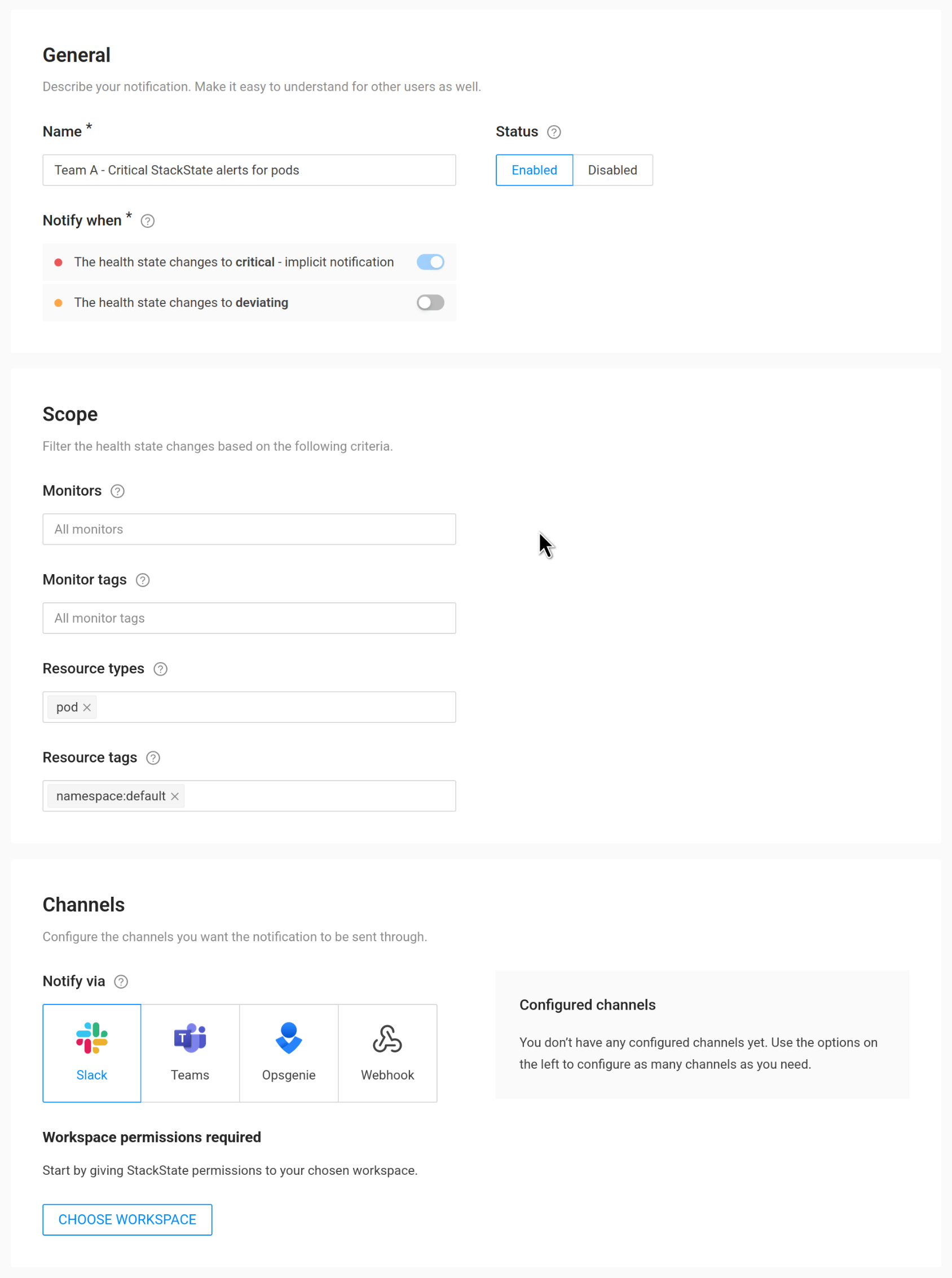 Añadiendo una nueva notificación