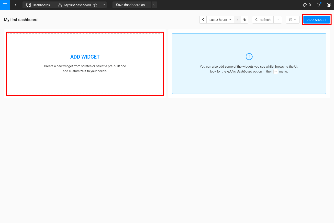 Formas diferentes de adicionar um widget